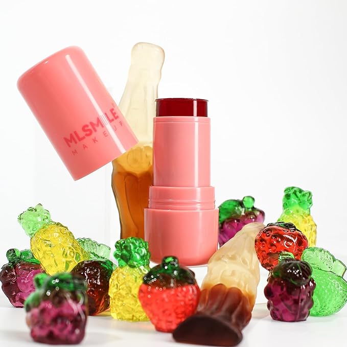 2 Pcs Milk Jelly Blush, Milk Cooling Water Jelly Tint, Vivid Color Water Jelly Tint Milk Blush, Sheer Eye Lip & Cheek Stick Stain, Long Wearing, Watercolor Finish Lip Gloss for Women, 03&04-GlimoraGlow