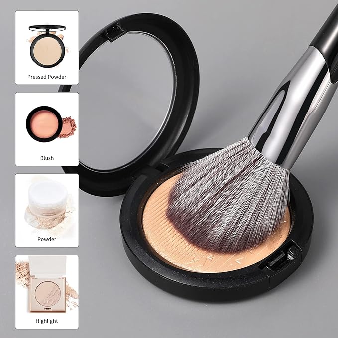 DUcare Powder Brush for Loose Powder - Fluffy Makeup Brushes with Soft Synthetic Bristles for Setting Powder/Blush/Highlighter, Large Face Makeup Brush for Flawless Application-GlimoraGlow