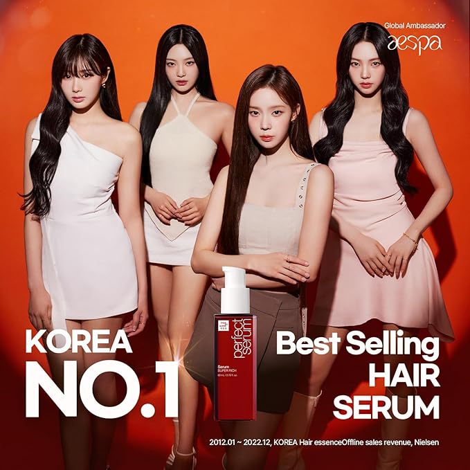 Mise En Scene Perfect Super Rich Serum with Argan Oils - Hair Essence for High Nutrition Intensive Care, Korean Hair Oil, 2.70 fl. Oz-GlimoraGlow