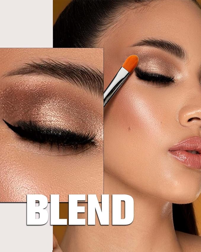 Concealer Brushes, EIGSHOW Eyeshadow Primer Brush for Concealer, Blending, Eyeshadow - Professional Tools for Applying Cream, Liquid Shadows and Eye Primer Base (E828 2piece)-GlimoraGlow