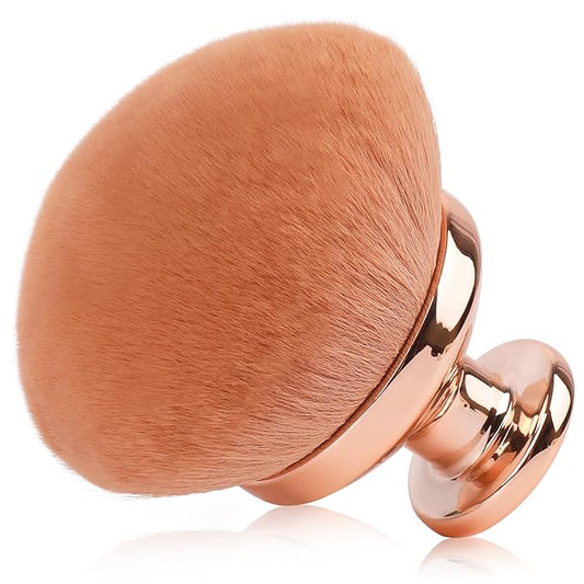 Blend & Blur Extra Large Body Makeup Brush for Self Tanner,GloréBrochas Leg Makeup & Bronzer Self Tan Applicator, 90MM Wide Round Head Kabuki Brush For Application (Rose-Gold)-GlimoraGlow