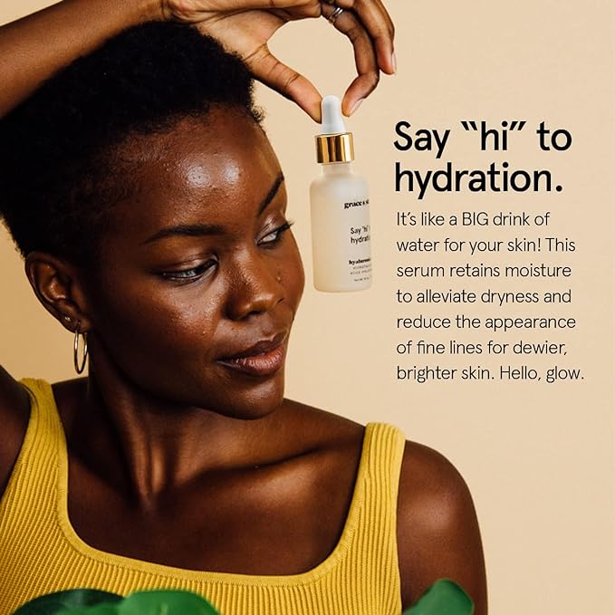 grace & stella Award Winning Hyaluronic Acid Serum (10ml/0.34 fl oz) Hyaluronic Acid Serum for Face - Acido Hialuronico Face Serums for Women - Hydrating, Remove Fine Lines, Wrinkles - Anti Aging-GlimoraGlow
