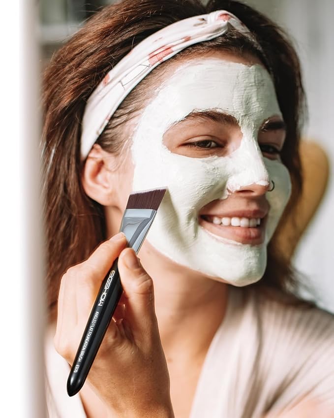 EIGSHOW Angled Flat Foundation Brush, Vegan Synthetic Bristles, Streak Free Application, Face Makeup Brush For Blending Liquid, Cream, Face Mask (E870)-GlimoraGlow