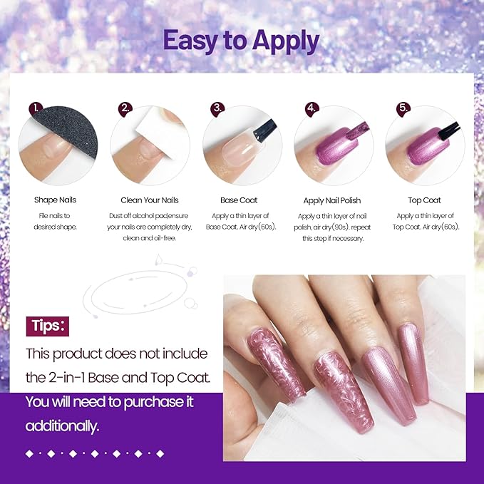 10ml 6 Colors Nail Polish Set Dark Green Pink Glitter Deep Blue Series Nail Polish Gifts for Women-GlimoraGlow