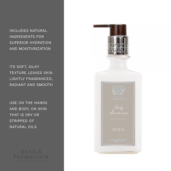 Antica Farmacista Body Moisturizer - Moisturizing Scented Lotion - Premium Body Moisturizer - Luxury Gift for Women & Men - Hand & Skin Hydration - Acqua Body, 10 Fl Oz-GlimoraGlow
