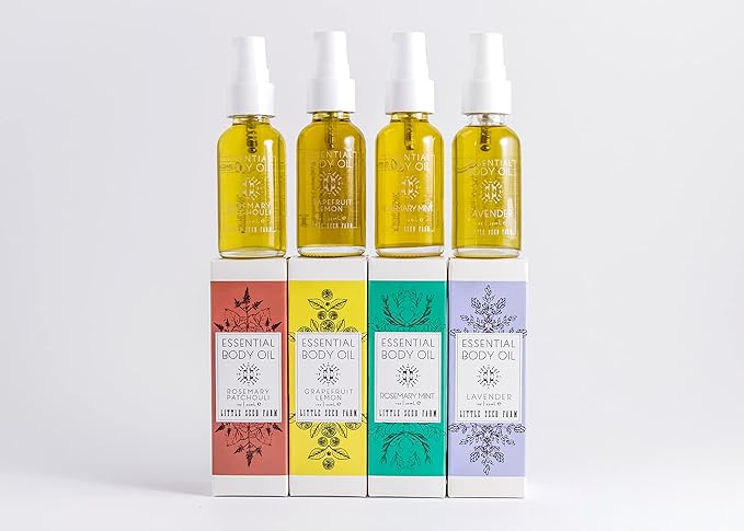 Little Seed Farm Essential Body Oil, Rosemary Patchouli, 4.0 Ounce-GlimoraGlow