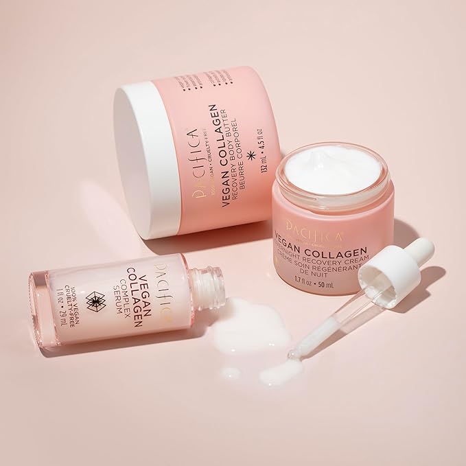 Pacifica Beauty | Vegan Collagen Body Butter | Hydrating, Nourishing, Moisturizer | Long-Lasting Hydration | Cream Lotion for Dry Skin | Light Floral Scent | Paraben Free | Vegan + Cruelty Free-GlimoraGlow