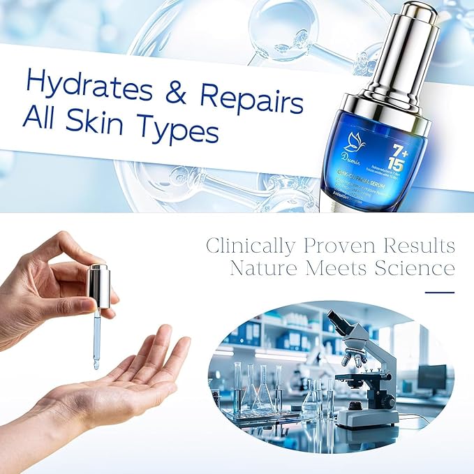 Copper Peptides Serum for Face - Peptides Collagen Renewal & Anti-Aging Serum - GHK-Cu, EGF, Hyaluronic Acid,Collagen - Anti Wrinkle, Firming, Moisturizing-Korean Skin Care,25mL/0.88 Fl Oz-GlimoraGlow