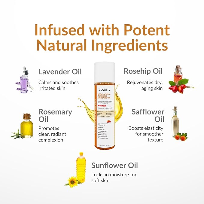 Kojic Acid Turmeric Skincare Bio Pure Oil-GlimoraGlow