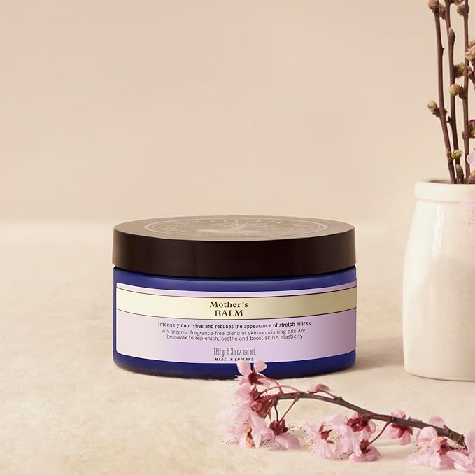 Neal's Yard Mother's Balm, Helps Reduce the Appearance of Stretch Marks & Improve Elasticity, Ideal for New Moms, Fragrance Free, Cruelty-Free, 120g-GlimoraGlow