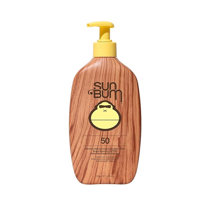 Sun Bum Original SPF 50 Sunscreen Body Lotion - Broad Spectrum Moisturizing Sunscreen with Vitamin E - Hawaii 104 Act Compliant (Made Without Octinoxate & Oxybenzone) - 16 oz-GlimoraGlow