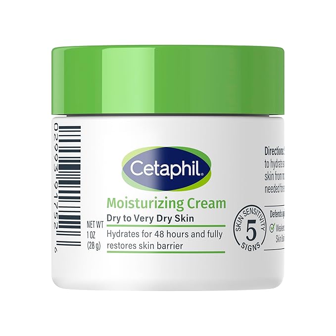 Cetaphil Face & Body Moisturizer, Hydrating Moisturizing Cream for Dry to Very Dry, Sensitive Skin, NEW 1 oz 12 Pack, Fragrance Free, Non-Comedogenic, Non-Greasy-GlimoraGlow