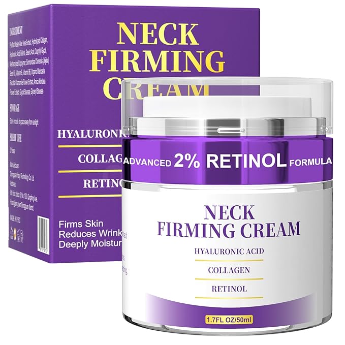 Retinol Cream for Face, Neck Creams for Tightening and Firming, Anti Aging Face Moisturizer for Face, Day & Night Moisturizing with Collagen, Hyaluronic Acid for Sagging Skin, Wrinkle, 1.7 Fl OZ-GlimoraGlow