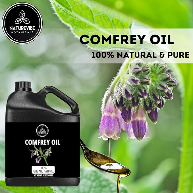 Naturevibe Botanicals Comfrey Oil 32 Ounces | 100% Pure and Natural | Great for Skin Care and Hair Care-GlimoraGlow