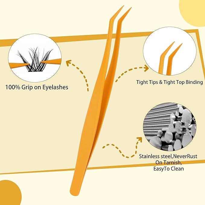 Eyelash Clusters 10-18mm Wispy Lash Clusters D Curl DIY Cluster Lash Extension Kit Individual Lashes Kit With Bond & Seal, Glue Remover, Tweezers(LF05 Lashes Set)-GlimoraGlow