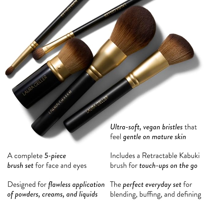 LAURA GELLER NEW YORK 5pc Full Face Brush Set-GlimoraGlow