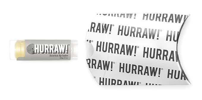Hurraw! Licorice Lip Balm: Organic, Certified Vegan, Cruelty and Gluten Free. Non-GMO, 100% Natural Ingredients. Bee, Shea, Soy and Palm Free. Made in USA-GlimoraGlow