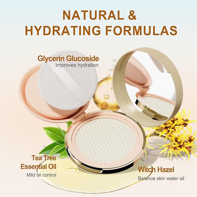 Face Oil Blotting Cushion Instead of Oil Blotting Paper Sheets for Oily Skin, Oil Absorbing Liquid Mattifying Cushion, Moisturizing & Smoothing Pores with Natural Tea Tree, Oil control for Make Up-GlimoraGlow