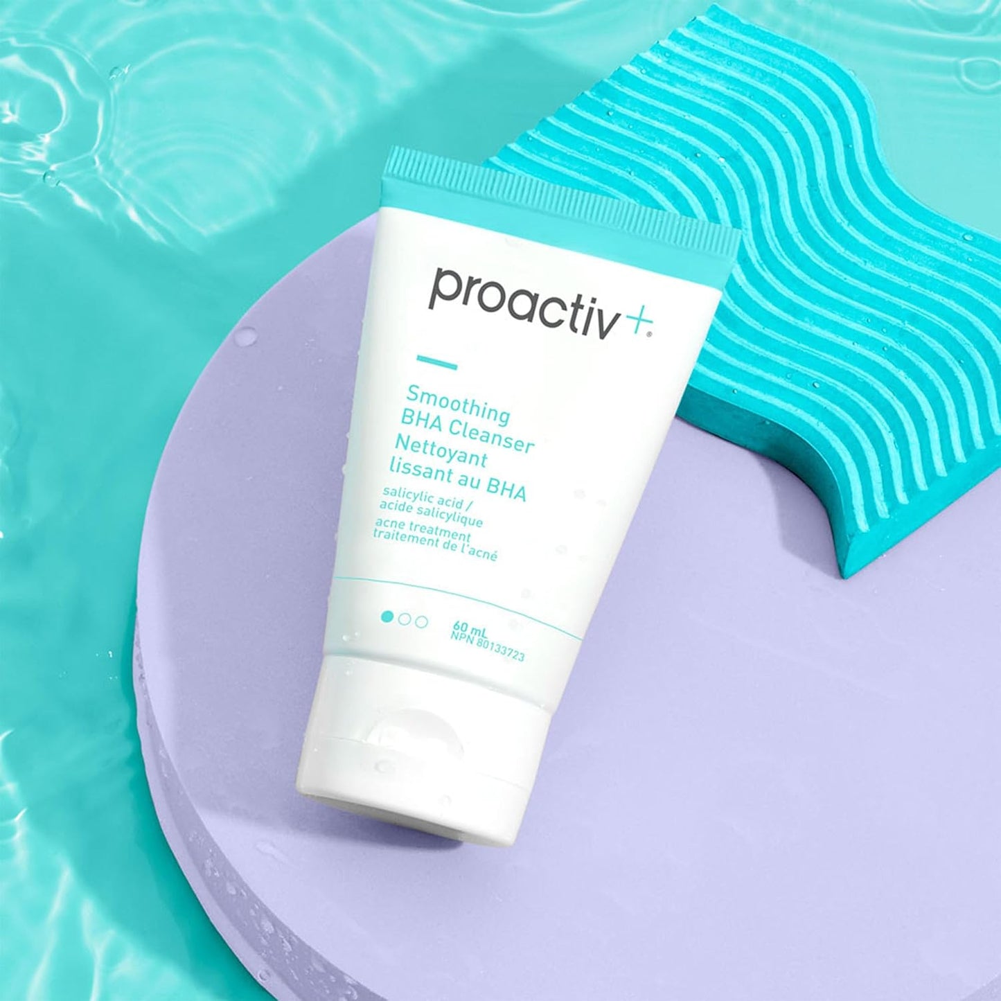 Proactiv+ Smoothing BHA Cleanser, 6 oz, Unscented Acne Treatment for All Skin Types, 1% Salicylic Acid Cleanser with Soothing Aloe-GlimoraGlow