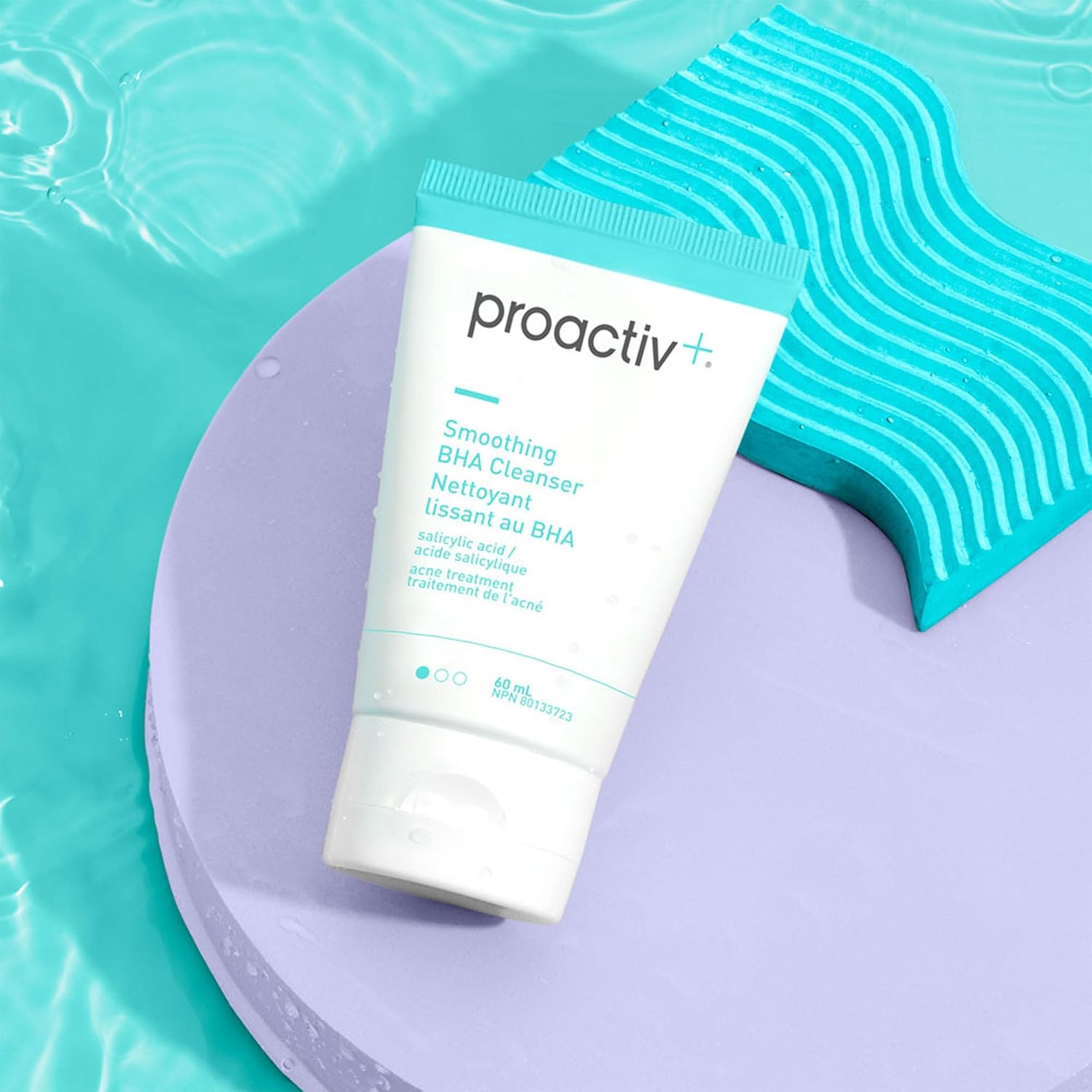 Proactiv+ Smoothing BHA Cleanser, 6 oz, Unscented Acne Treatment for All Skin Types, 1% Salicylic Acid Cleanser with Soothing Aloe-GlimoraGlow