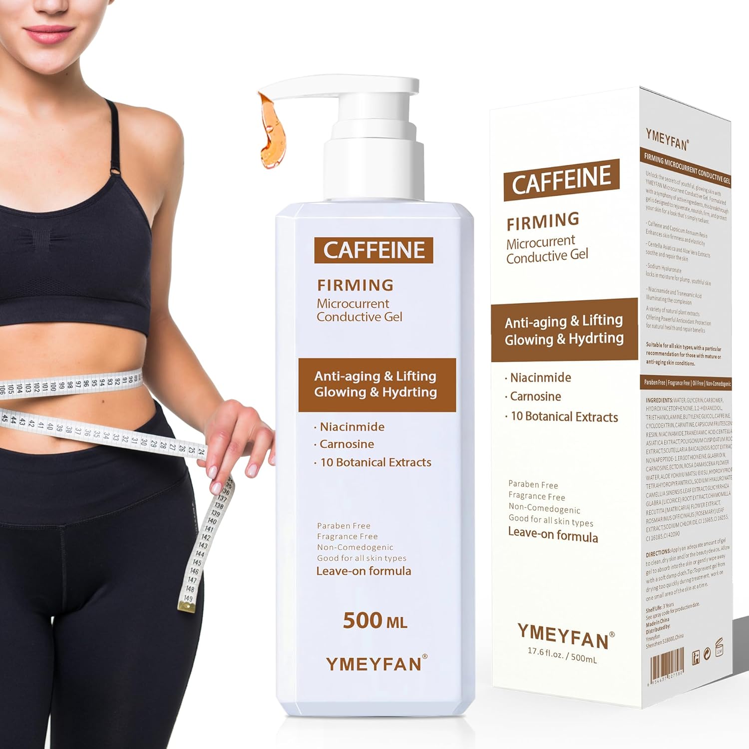 Hot Caffeine Conductive Gel for Body Sculpting Machine, Massage Gel for Body Slimming, Skin Firming & Lifting, Tighten Arms, Tummy, Butt, Thighs for Women and Men, with Capsicum Resin Help Fat Burning-GlimoraGlow
