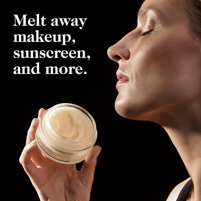 goop Beauty Cleansing Balm | Makeup Remover & Facial Cleanser for Sensitive Skin | Saffron Extract, Vitamin E, & Biofermented Cleansing Microspheres | Removes Dirt, Pollution, & Sunscreen | 3.4 fl oz-GlimoraGlow