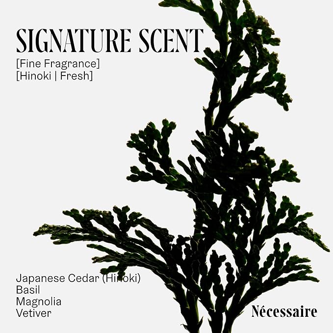 Nécessaire The Body Lotion with Pump. Hinoki. Multi-Peptide Firming Lotion to Moisturize, Firm, Strengthen. 2.5% Niacinamide, Vitamin C/E + Omega 6/9. 450ml / 15.2 fl oz-GlimoraGlow
