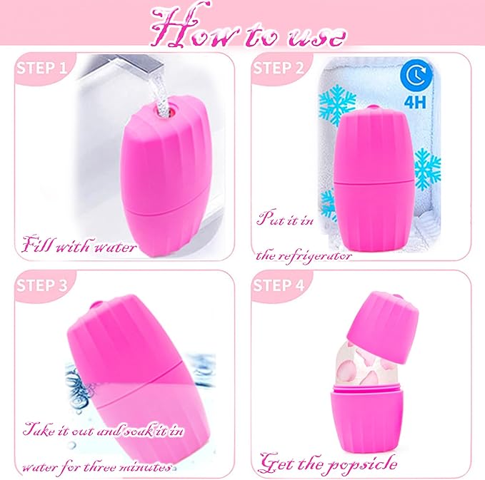 Ice Facial Cube Facial Beauty Ice Roller Skin Care Tools Ice Roller for Face and Eye Silicone Ice Mold for Face Beauty Ice Face Roller-GlimoraGlow