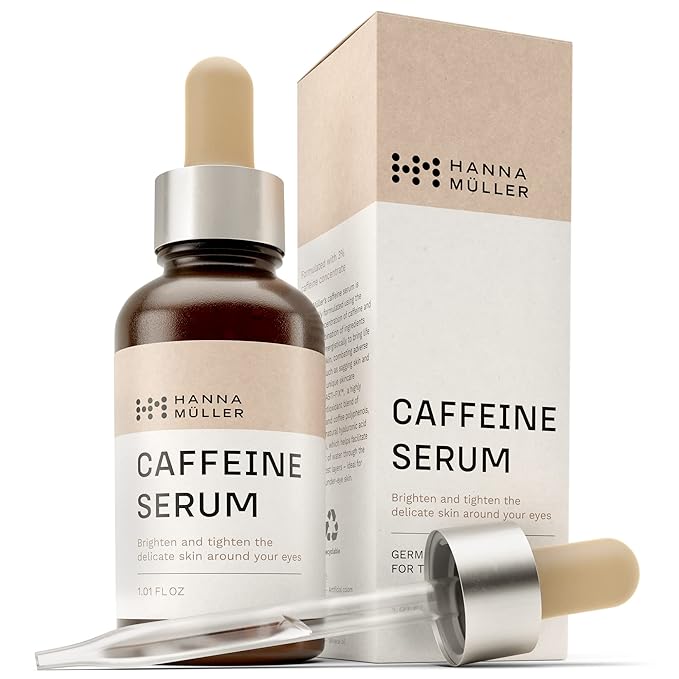 Caffeine Eye Serum - Dark Circles Under Eye Care for Women, Ordinary Eye Serum to Brighten and Reduce Appearance of Puffy Eyes, Eye Bags, Fine Lines & Wrinkles, Eye Care, Eye Serum for Anti Aging-GlimoraGlow