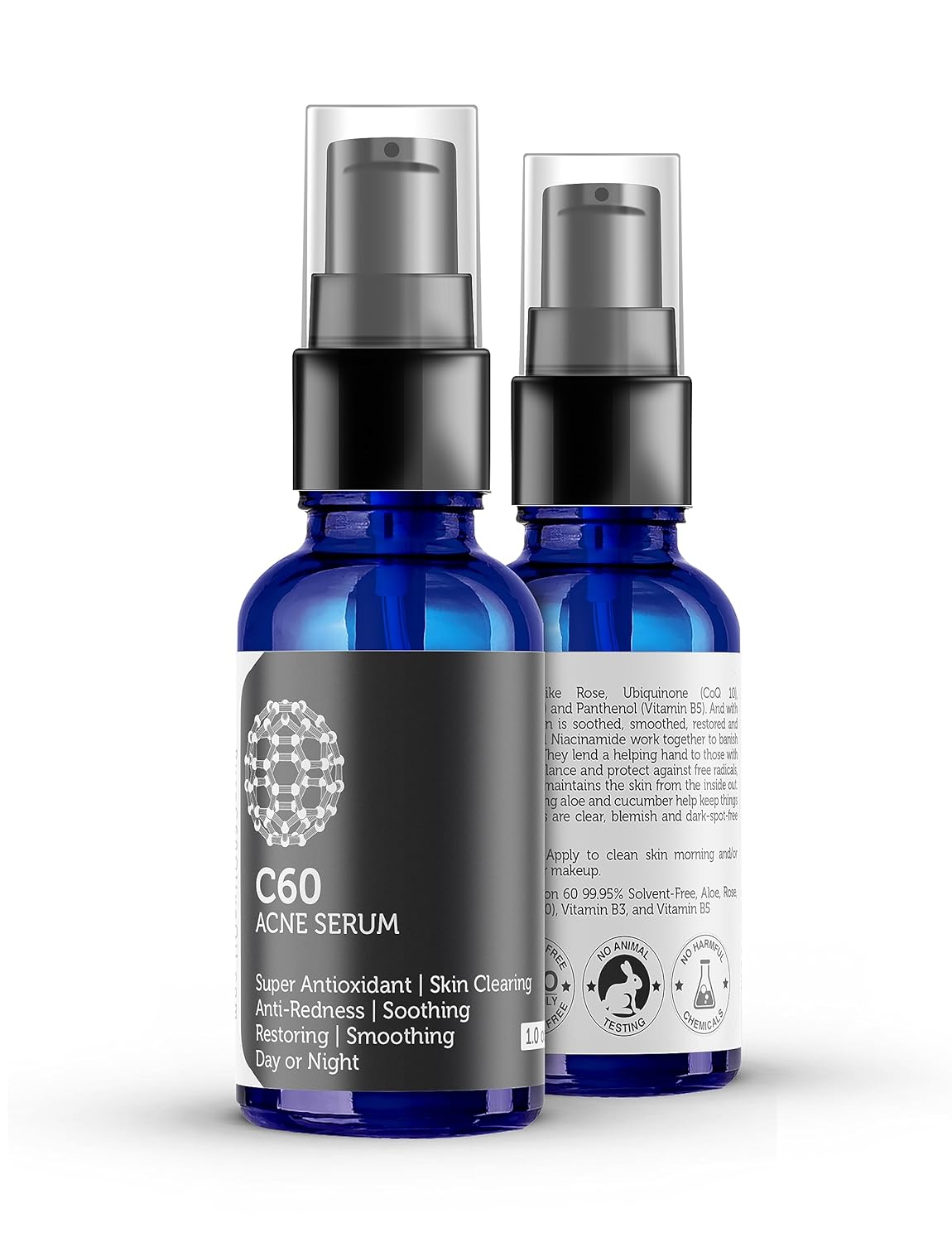 C60 Complete Skin Care Solution - Anti Aging Moisturizer, Mask, Eye Cream and Serum with Carbon 60 Superantioxidant - Brightening for Dark Spots, Even Skin Tone, Eye Area, Fine Lines & Wrinkles-GlimoraGlow