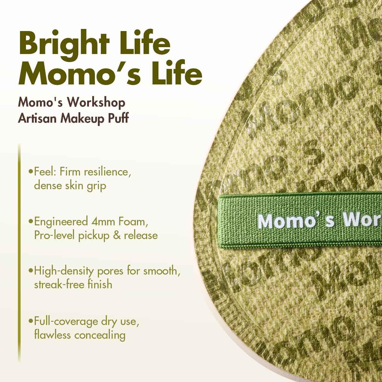 Light Green Denim Makeup Sponges,Super Soft Blenders Sponge for Full Coverage Foundation,Perfect for Oily Skin & Longwear Makeup,Travel Friendly&Reusable,2pcs Puffs &Storage Case-GlimoraGlow