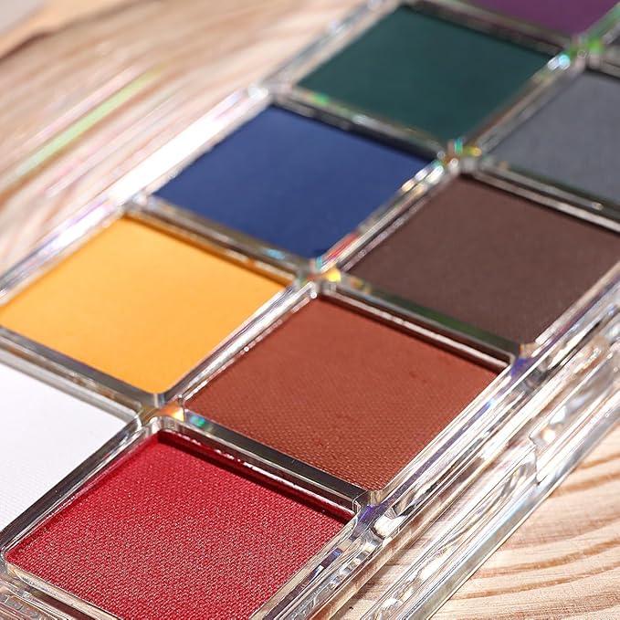 10 Colors Solid Fluorescent Neon Pigment Powder Set Gradient Iridescent Aurora Mermaid Pearl Glitter Dust Kit for Home Salon Nail Art Designs-GlimoraGlow