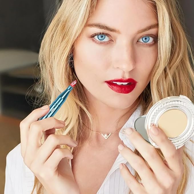 Unaone 4 in 1 Makeup Brush - Lip Brush for Lipstick, Eyebrow, Eyeshadow, Spiral Eyebrow Portable Detachable Multi-functional Lipstick Brush for Makeup-GlimoraGlow