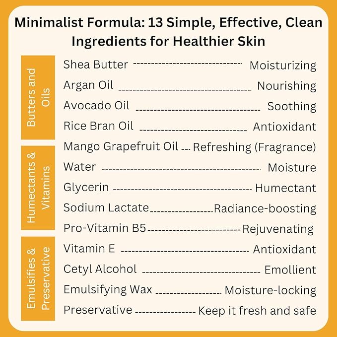 RaGaNaturals Natural Mango Shea Butter Lotion - Tropical Lotion with Vitamin E, B5, Argan & Avocado Oil - Refreshing, Hydrating & Nourishing Moisturizer - Vegan, Cruelty-Free & Paraben Free - 8 Oz-GlimoraGlow