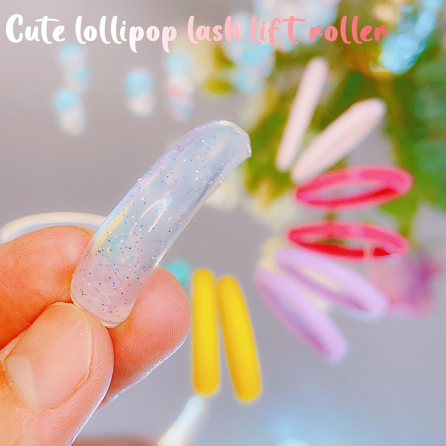 Eyelash Perm Pads Lash Lift Rods Lollipop Eyelash Perm Silicone Pads 6 Sizes Reusable Soft Lash Lift Pads Shield for Different Length Eyelashes Perfect Lifting (colorful)-GlimoraGlow