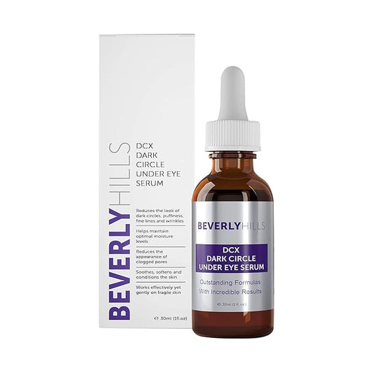 Beverly Hills DCX Under Eye Serum for Wrinkles, Puffy Eyes and Dark Cirlces Treatment for All Skin Types | Anti Wrinkle Serum with Seaweed, Hyaluronic Acids & Peptides for Hydrated & Soft Skin, 30 mL-GlimoraGlow