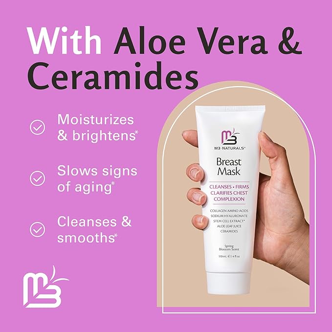 Moisturizing Breast Enhancement Cream for Women - Breast Firming and Lifting Cream with Collagen and Ceramides - Clarifying Neck and Breast Enhancer Cream for Wrinkles and Dry Skin-GlimoraGlow