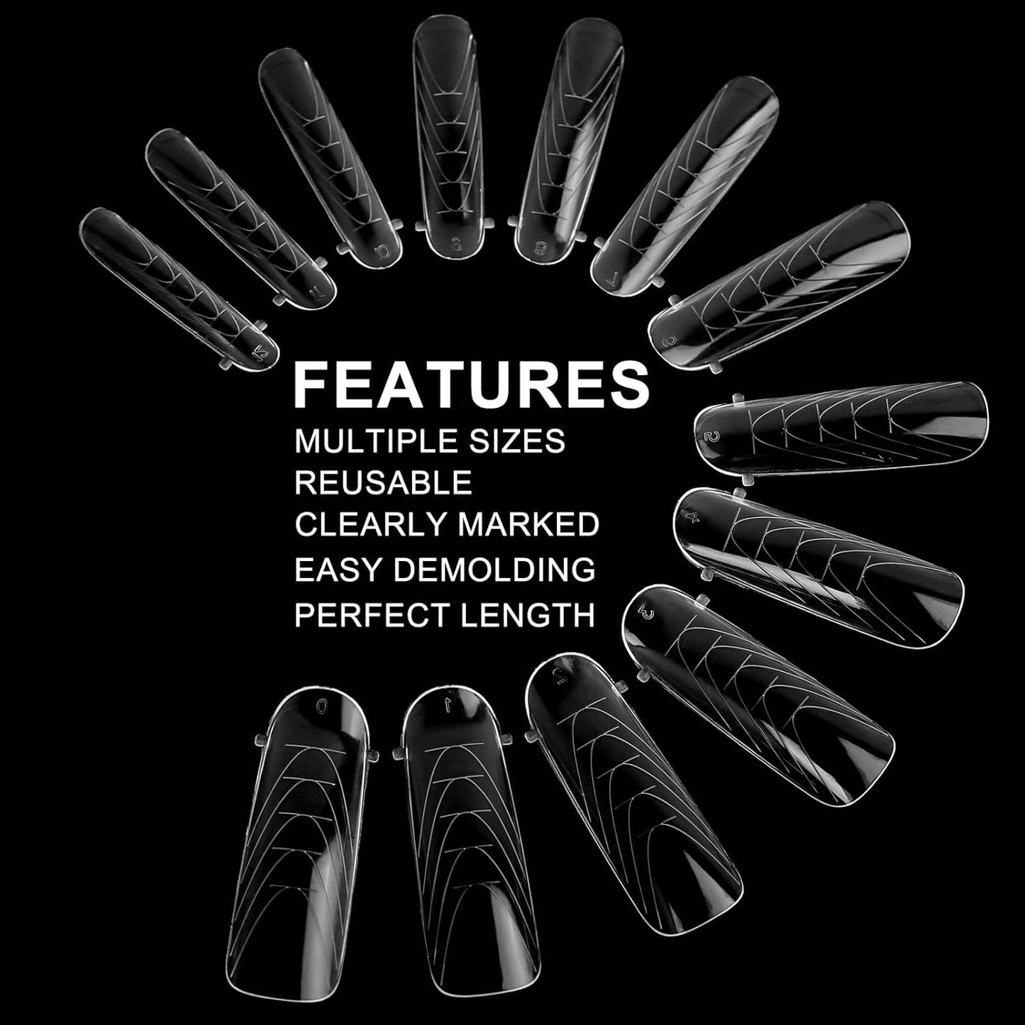 130Pcs Dual Nail Forms,Flat Oval Extension Poly nail gel Nail Forms Full Cover Reusable Nail Molds 13 Sizes for Solid Nail Gel Glue Nail Art Design Salon&DIY-GlimoraGlow