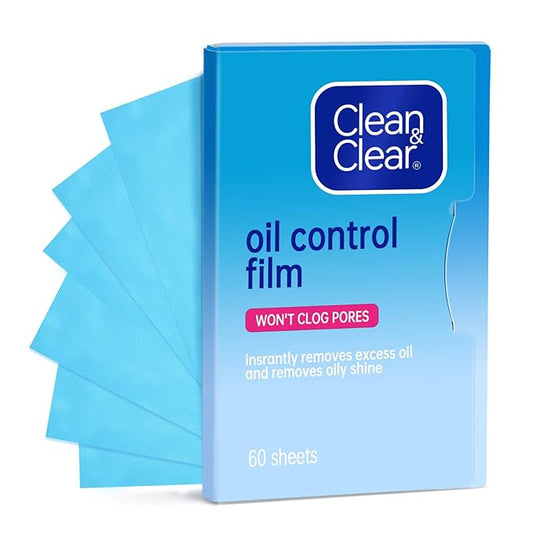 Oil Control Film, Oil Blotting Paper the Same Series with Clean & Clear Oil Absorbing Facial Sheets, 60 sheets Makeup Friendly High-performance Handy Face Blotting Paper for Oily Skin-GlimoraGlow