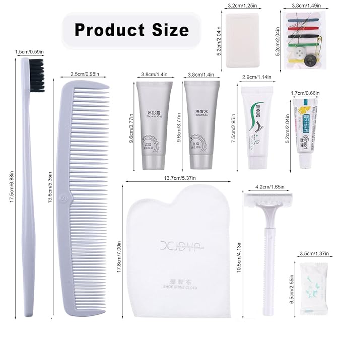 Hygiene Kit, Hygiene Kit Bulk, The Travel Hygiene Kit Is Fully Equipped, Individually Packed, Easy To Carry, Convenience Kits Suitable For Hotel, Home, Camping, Travel (PACK-12)-GlimoraGlow