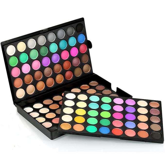 120 Colors Long Lasting Waterproof Highly Pigments Shiny Shimmers Glitter Eyeshadow Palette All in One Makeup Kits for Women Girls Holiday Make-up Gift Sets Xmas Essential Makeup Palette-GlimoraGlow
