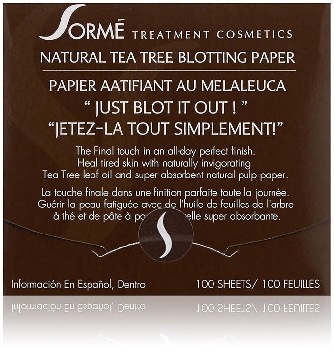 Sorme' Treatment Cosmetics Blotting Paper, Tea Tea, 0.5 oz.-GlimoraGlow