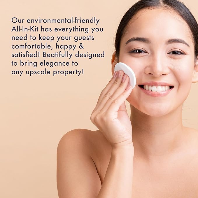 1-Shoppe All-in-Kit | Personal Care Kit Frosted Sachet Wrap | Hotels and Vacation Rentals | (Case of 50)-GlimoraGlow