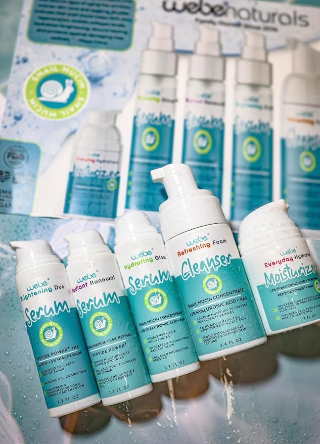 WEBE Naturals Snail Mucin Retinol 1.5% Radiant Renewal Serum | Niacinamide 5%, Vitamin C, Peptide Booster, Hyaluronic Acid & Zinc PCA | Anti-Aging Plumping Intense Moisture Lock, Glowing Smooth Skin-GlimoraGlow