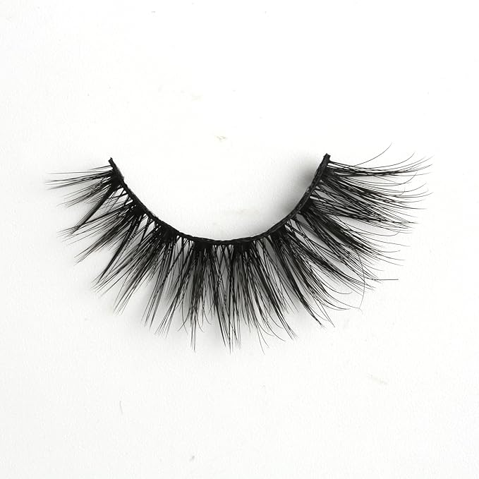SUNWELL False Eyelashes 16mm Mink Lashes Cat Eye Lashes Strips 8D Fluffy Faux Mink Lashes Soft Wispy Luxury Volume Fake Lashes 10 Pairs Pack-GlimoraGlow