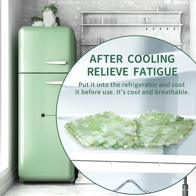 Jade Eye Mask 100% Natural Real Jade Stone Reusable Eye Mask for Hot & Cold Anti Aging，Headache and Migraine Relief Jade Mask for Women Men-GlimoraGlow