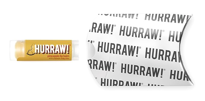 Hurraw! Pineapple Lip Balm: Organic, Certified Vegan, Cruelty and Gluten Free. Non-GMO, 100% Natural Ingredients. Bee, Shea, Soy and Palm Free. Made in USA-GlimoraGlow