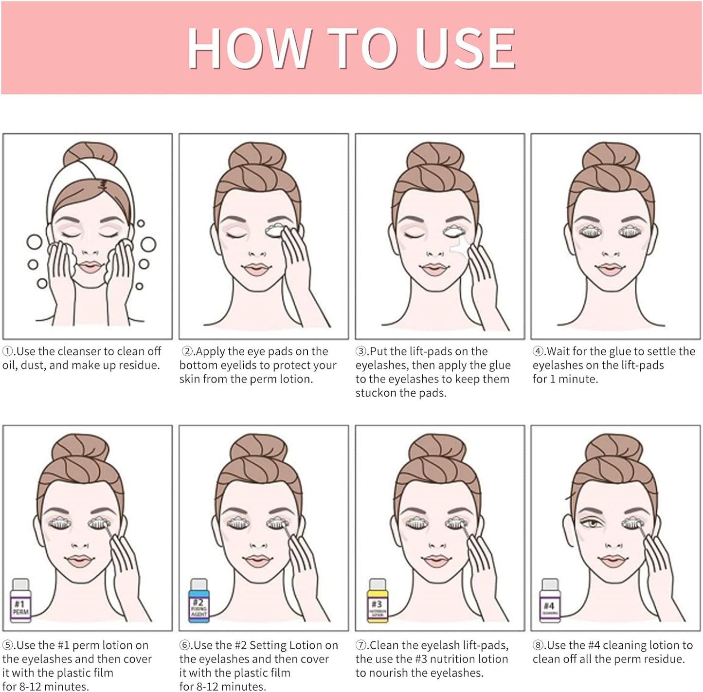 ICONSIGN Lash Lift Kit, Professional Salon Semi-Permanent Curling Eyelash Perm Kit with Lash Shields, Eye Gel Pads and Brushes-GlimoraGlow