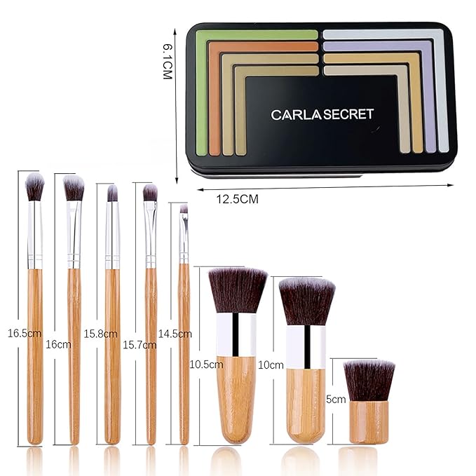 16 Color Corrector Concealer Foundation Palette Cream Set, Orange Green Peach Color Correcting Camouflage Makeup Cream Contour Palette with 11Pcs Makeup Brush Kit for Dark Circles Dark Spots-GlimoraGlow