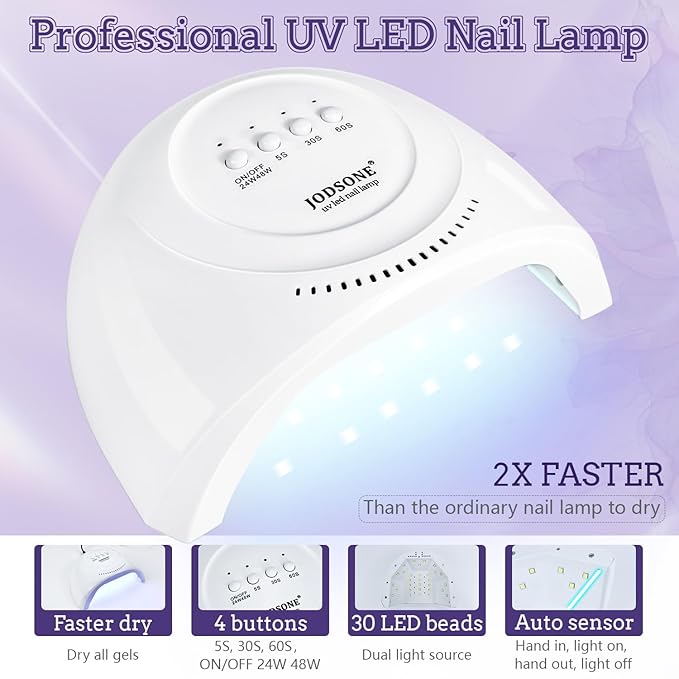 JODSONE 20 Colors Gel Nail Polish Kit with U V Light Base Top Matte Coat High Shine Vibrant Nail Gel Equipped with Manicure Tools-GlimoraGlow